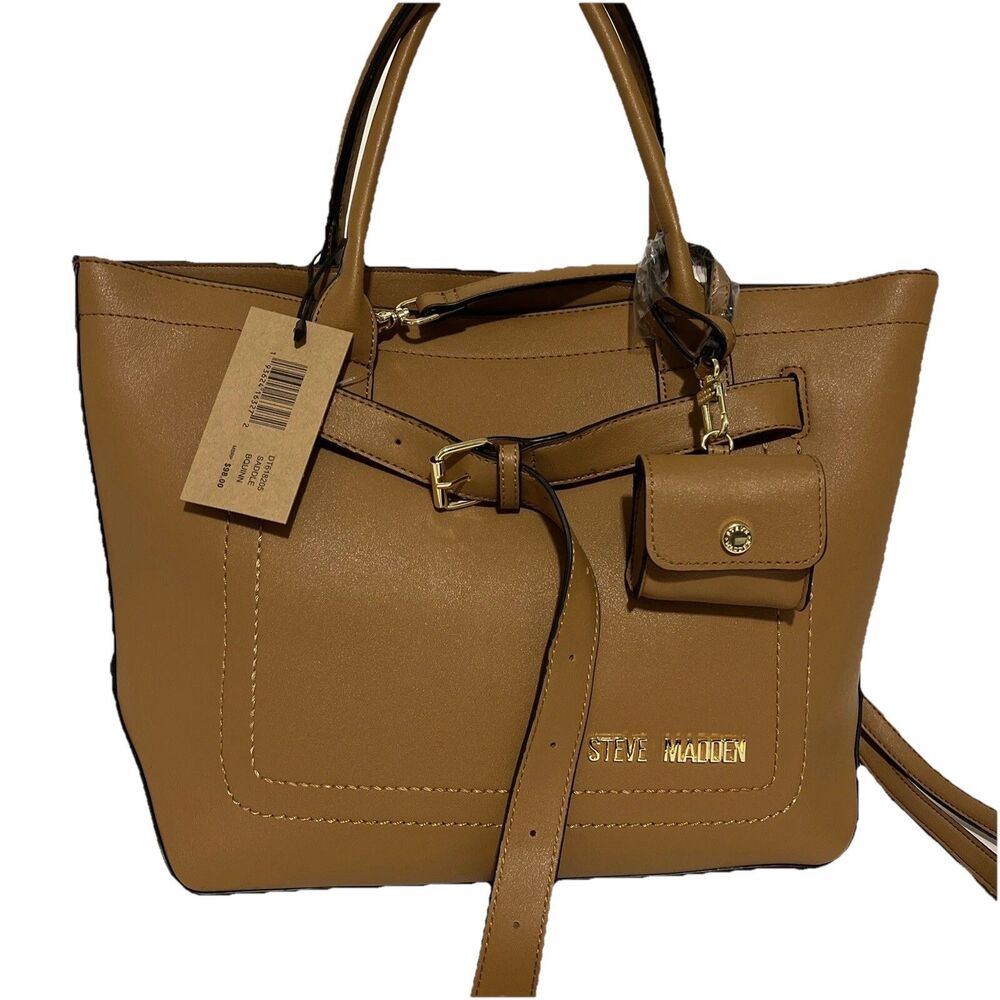 Steve Madden Bags Tote & Crossbody with Coin Purse Color Brown 15 inX 11 i